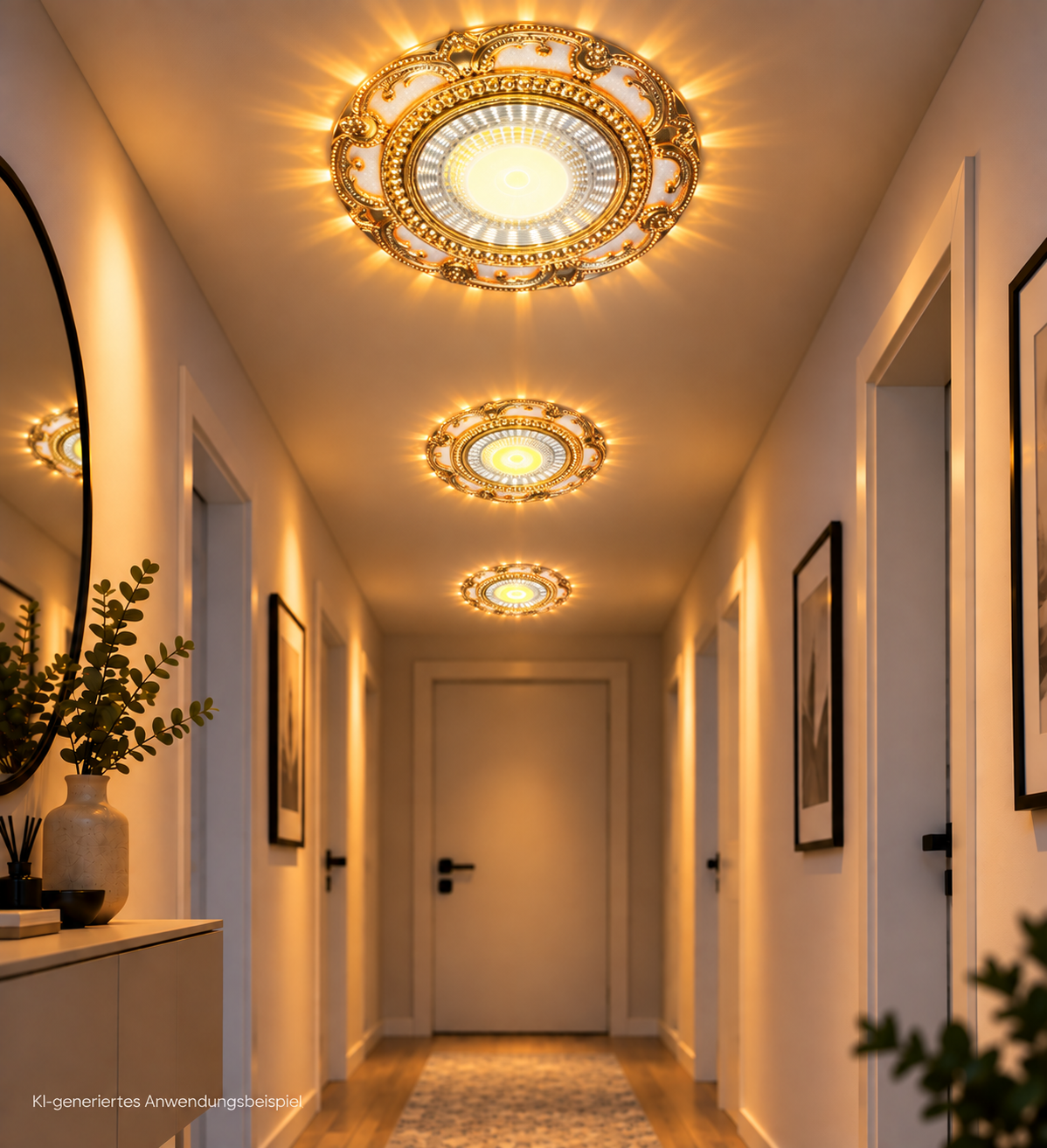Tecbright LED-Einbaustrahler – Royal Gold | 3 Lichtfarben ohne Außenlicht A5