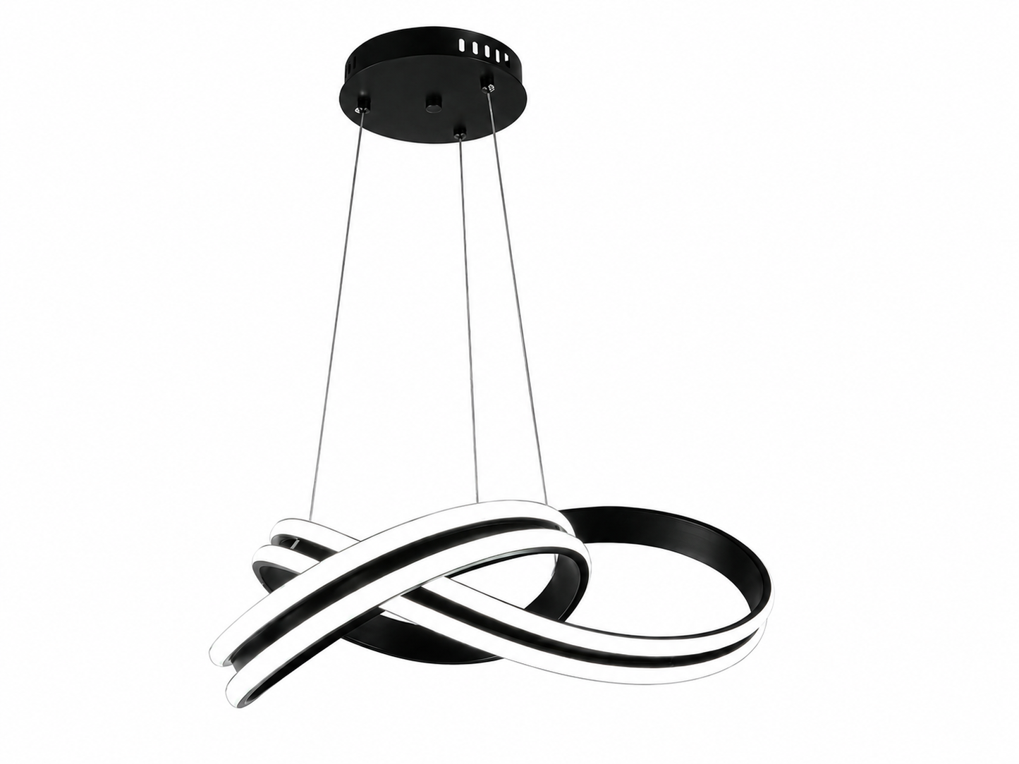 LED Pendelleuchte Infinity Schwarz | Modernes Ring-Design | Integrierte LED 301-1
