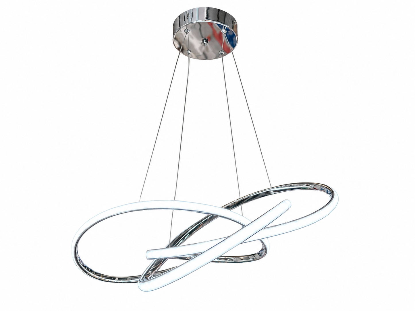 LED Pendelleuchte Infinity | Modernes Ring-Design | Chrom | Integrierte LED 171/600