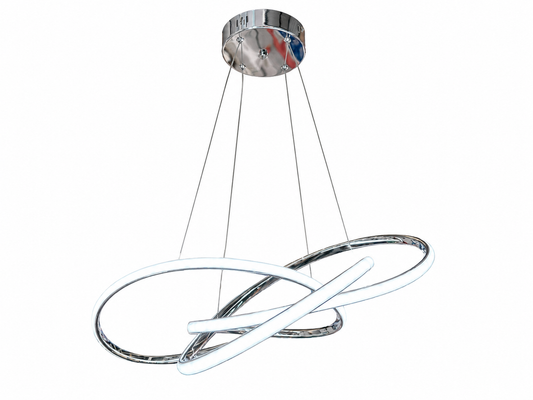 LED Pendelleuchte Infinity | Modernes Ring-Design | Chrom | Integrierte LED 171/600