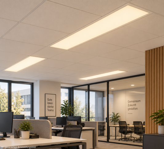 Tecbright LED-Panel 120 × 30 cm – 44 W – Warmweiß 3000 K – 4000 lm – Flache Deckenleuchte