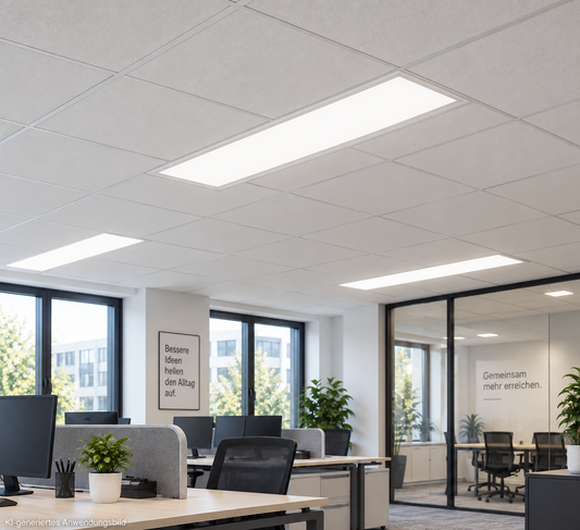 Tecbright LED-Panel 120 × 30 cm – 44 W – Neutralweiß 4000 K – Flache Deckenleuchte Weiß