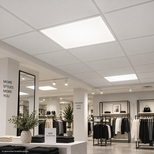 Tecbright LED-Panel 62 × 62 cm – 42 W – Neutralweiß 4000 K – Ultraflaches Deckenpanel Weiß (TB-801-42W)