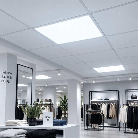 Tecbright LED-Panel 62 × 62 cm – 42 W – Kaltweiß 6500 K – Ultraflaches Deckenpanel Weiß (TB-801-42W)