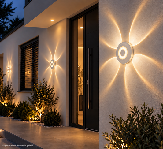 LED Wand- und Deckenleuchte mit Lichtblüten-Effekt – Moderne Designleuchte 7W – Warmweiß 3000K (TBL88TL22)