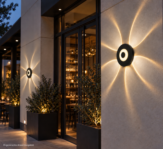 LED Wand- und Deckenleuchte mit Lichtblüten-Effekt – Moderne Designleuchte 7W – Warmweiß 3000K