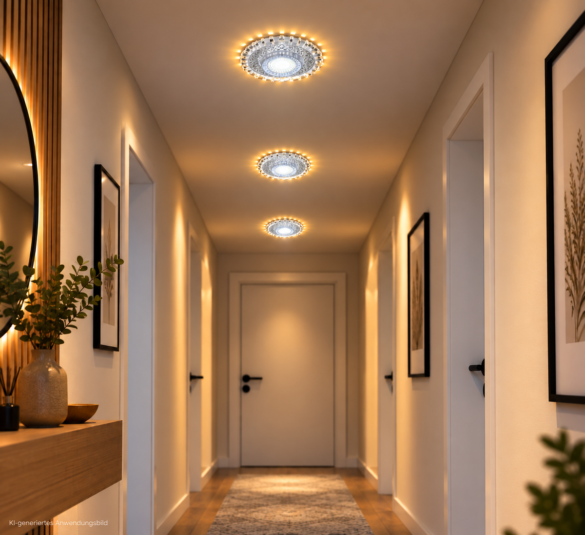 Tecbright LED-Einbaustrahler – Oriental Black |  Kaltweiß + Außenlicht