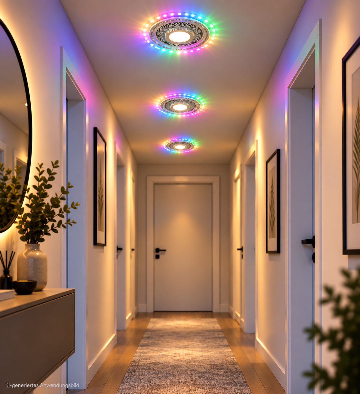 Tecbright LED-Einbaustrahler – Diamond Wave | 3 Lichtfarben + Außenlicht A7