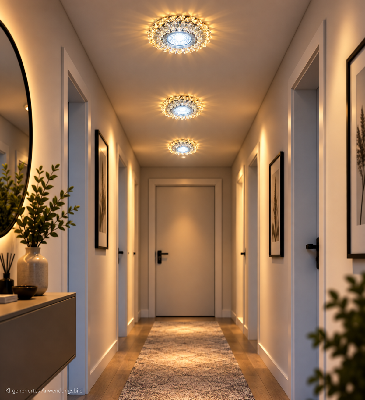 Tecbright #4 LED Einbaustrahler – Kristalloptik, Dual-Light