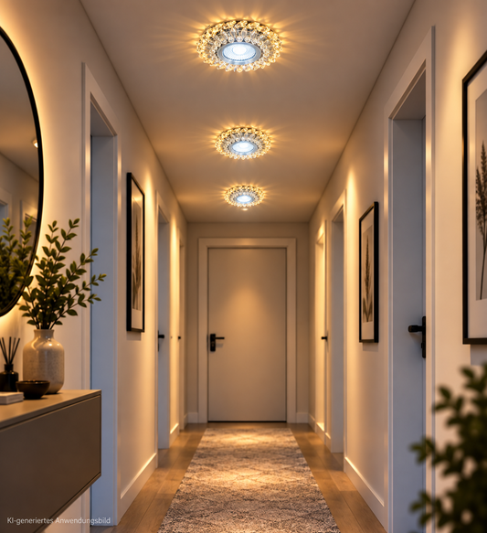 Tecbright #4 LED Einbaustrahler – Kristalloptik, Dual-Light