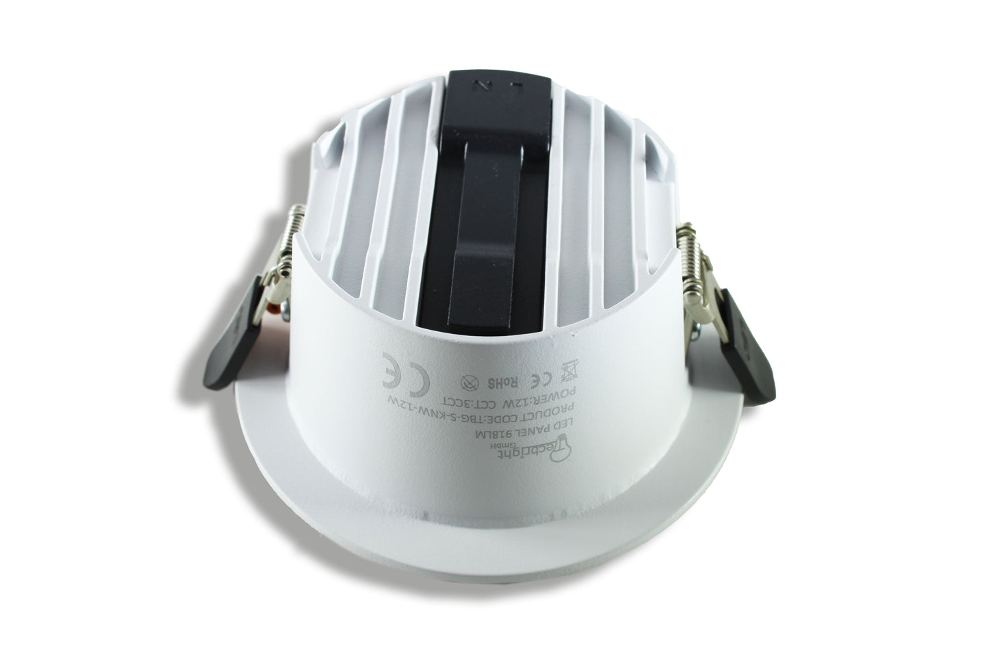 Tecbright LED Einbaustrahler 12 W – CCT umschaltbar | 918 lm | Weißer Reflektor