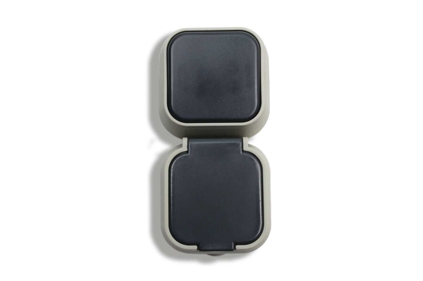 Hoosense – Kombination: Feuchtraum-Wippschalter + Steckdose – 10A / 16A – 250V – IP54