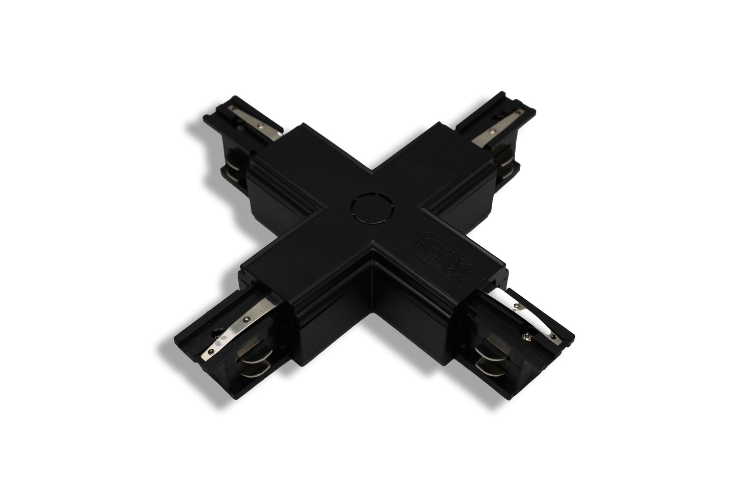 Tecbright X-Verbinder für 3-Phasen-Stromschienen – Kreuzverbinder, schwarz