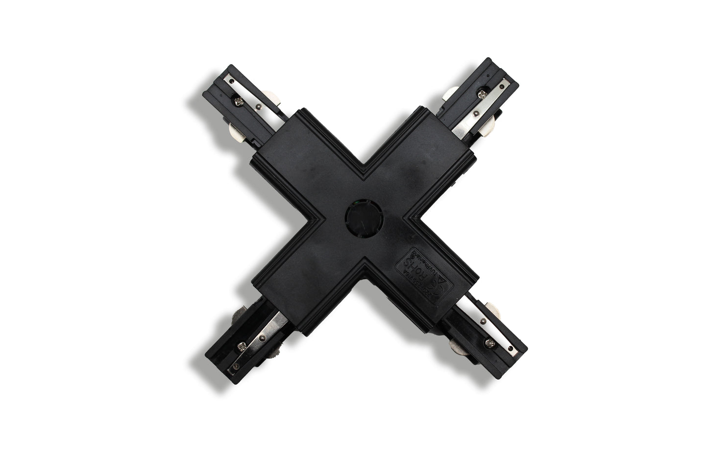 Tecbright X-Verbinder für 3-Phasen-Stromschienen – Kreuzverbinder, schwarz