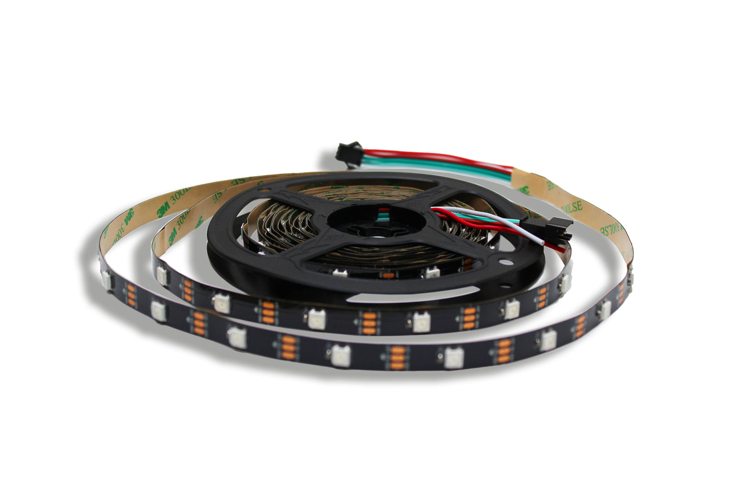 Tecbright LED-Streifen WS2812B RGB 5V, 10 mm, 30 LED/m, 9 W/m, IP20, 5 m Rolle – einzeln adressierbar