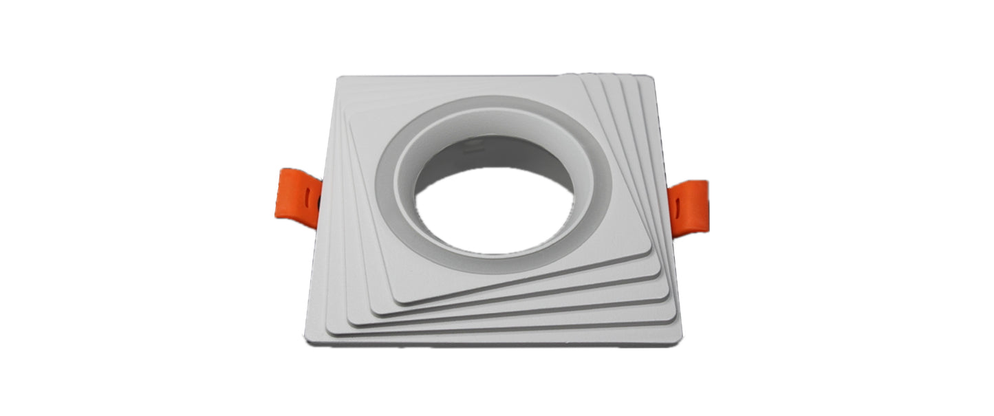 Tecbright GU10 Rahmen mit Milchglas-Ring A1021 - Weiß