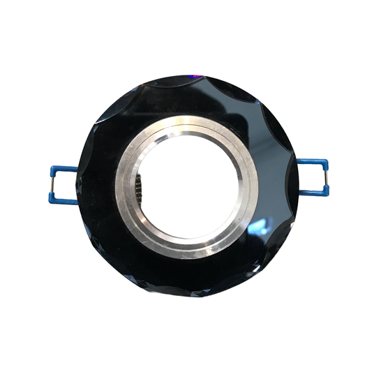 Tecbright GL-4 LED Einbaurahmen – Kristalloptik, Schwarz/Chrom