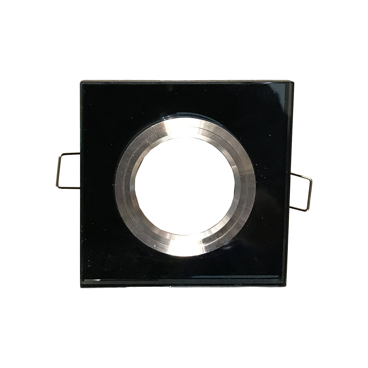 Tecbright GL-3 LED Einbaurahmen – quadratisch, Schwarz/Chrom