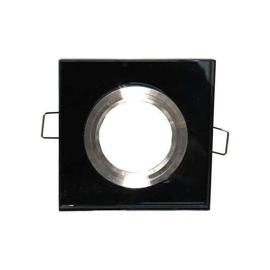 Tecbright GL-3 LED Einbaurahmen – quadratisch, Schwarz/Chrom