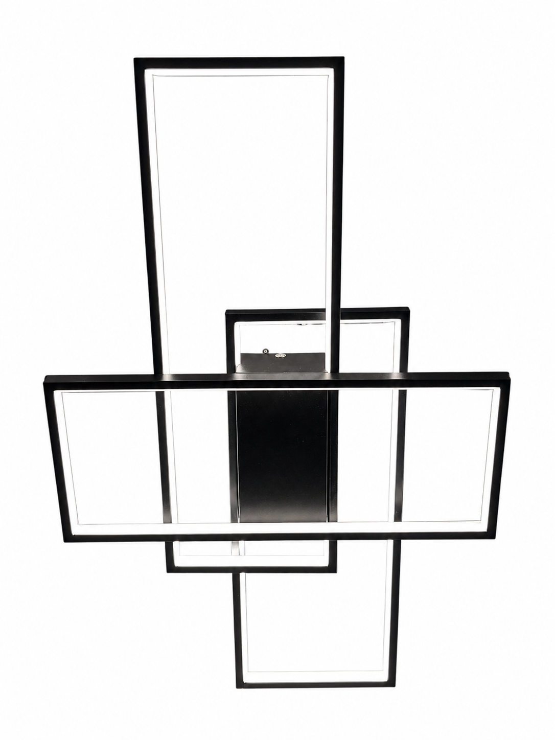 LED Design-Hängeleuchte Geometric Schwarz – 80W | CCT 3000–6500K | 88 × 50 cm (8132)