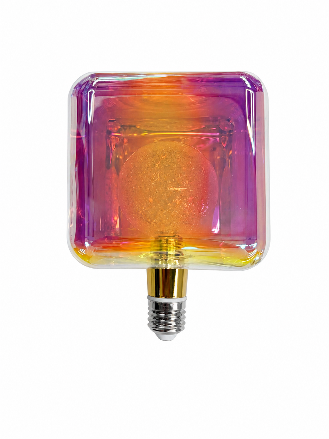LED Design-Leuchtmittel Cube E27 – 8W, dimmbar, 3000K Warmweiß, Ø 12 cm (ST64 8W)