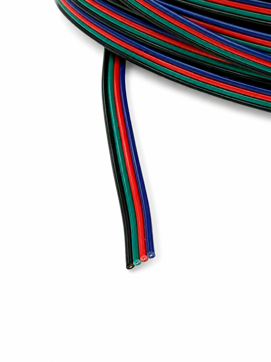 4-adriges RGB Anschlusskabel – Flexibles Flachkabel für LED-Beleuchtung, LED-Signs & Lichtwerbung