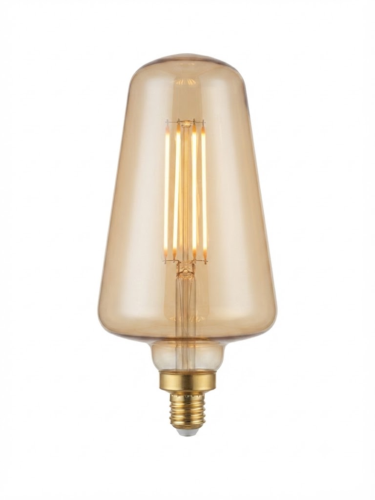 Elegante LED-Filament-Lampe – 5W (entspricht 40W) – Bernstein-Glas – Dimmbar – 220V – E27-Fassung (DG8808-L)
