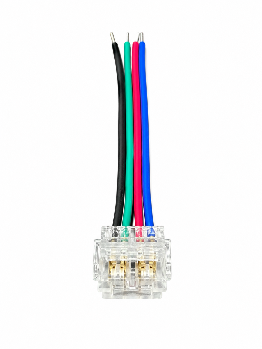 4-poliger RGB LED Strip Verbinder 10 mm mit Anschlusskabel – ca. 94 mm