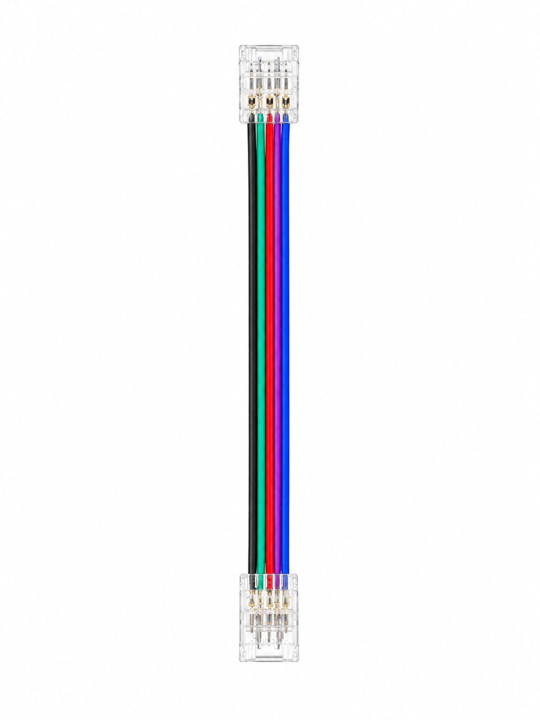 4-poliger RGB LED Strip Verbinder 10 mm – beidseitig – 133 mm