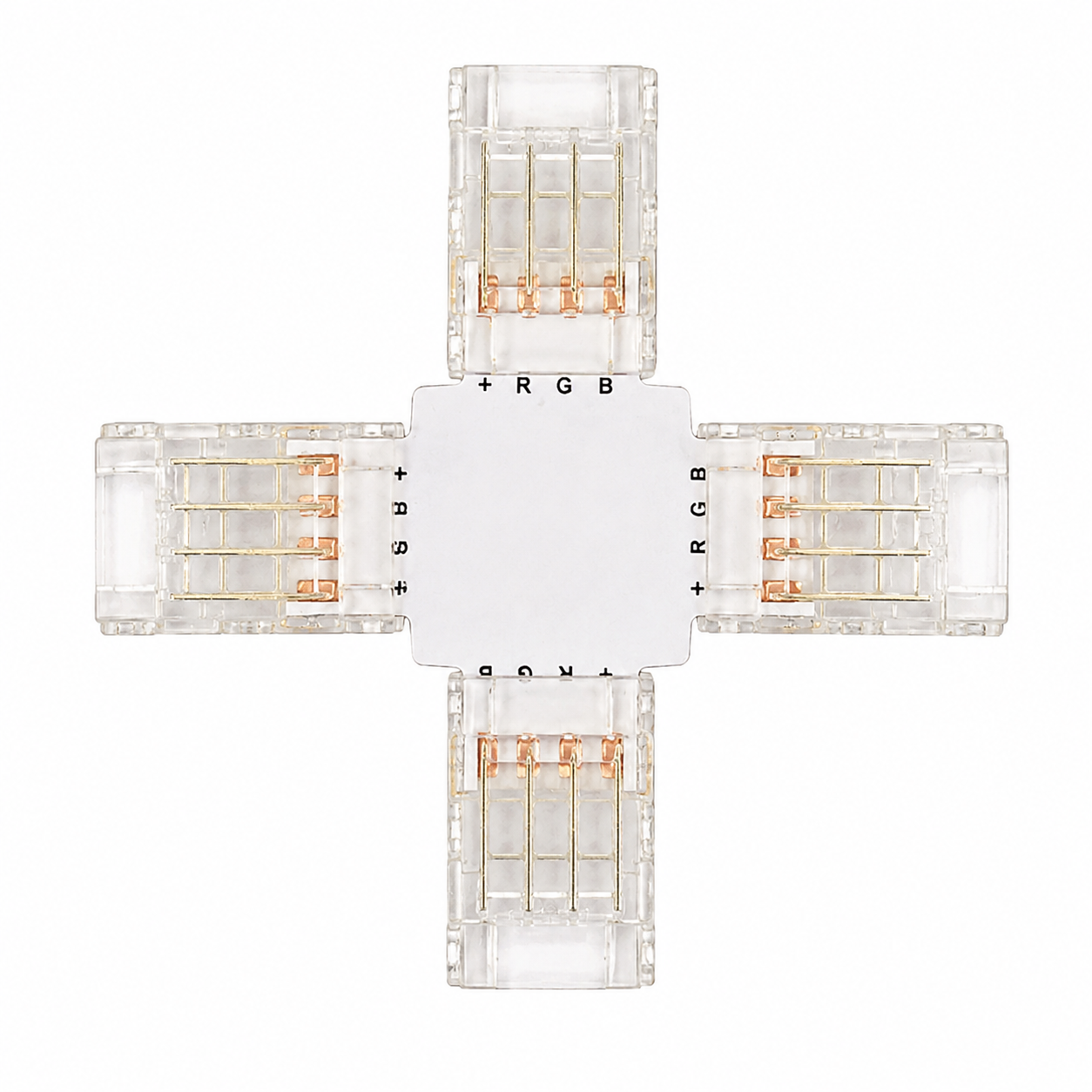 4-poliger RGB LED Strip Kreuzverbinder für 10 mm LED-Streifen