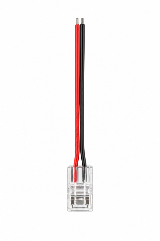 2-poliger LED Strip Anschlussverbinder für 10 mm LED-Streifen mit Kabel ca. 95 mm