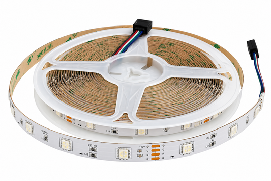 Tecbright LED-Streifen 5050 – 30 LED/m – RGB – 12V – 7,2W – 10 m
