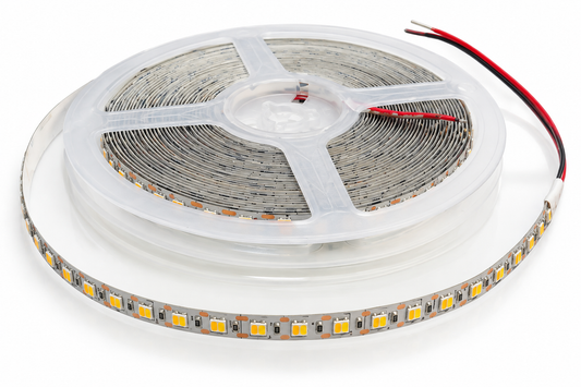 Tecbright LED-Streifen 2835 – 120 LED/m – Warmweiß – 24V – 12W – 10 m