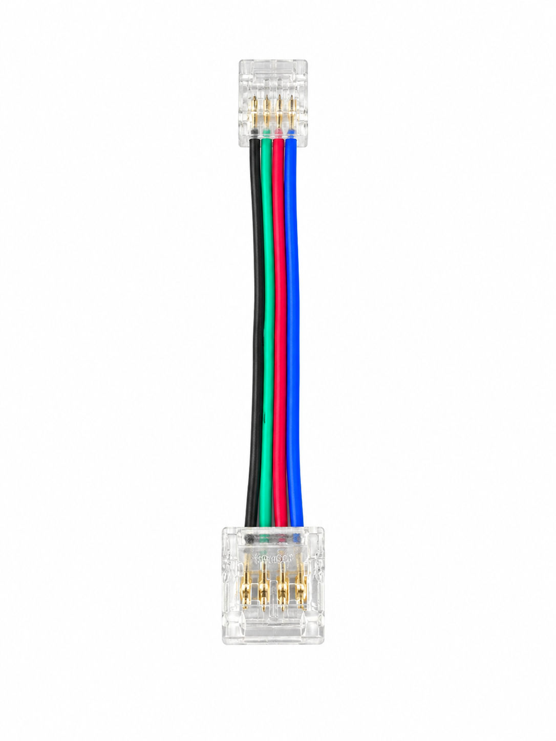 4-poliger RGB LED Strip Verbinder 10 mm – beidseitig – 133 mm
