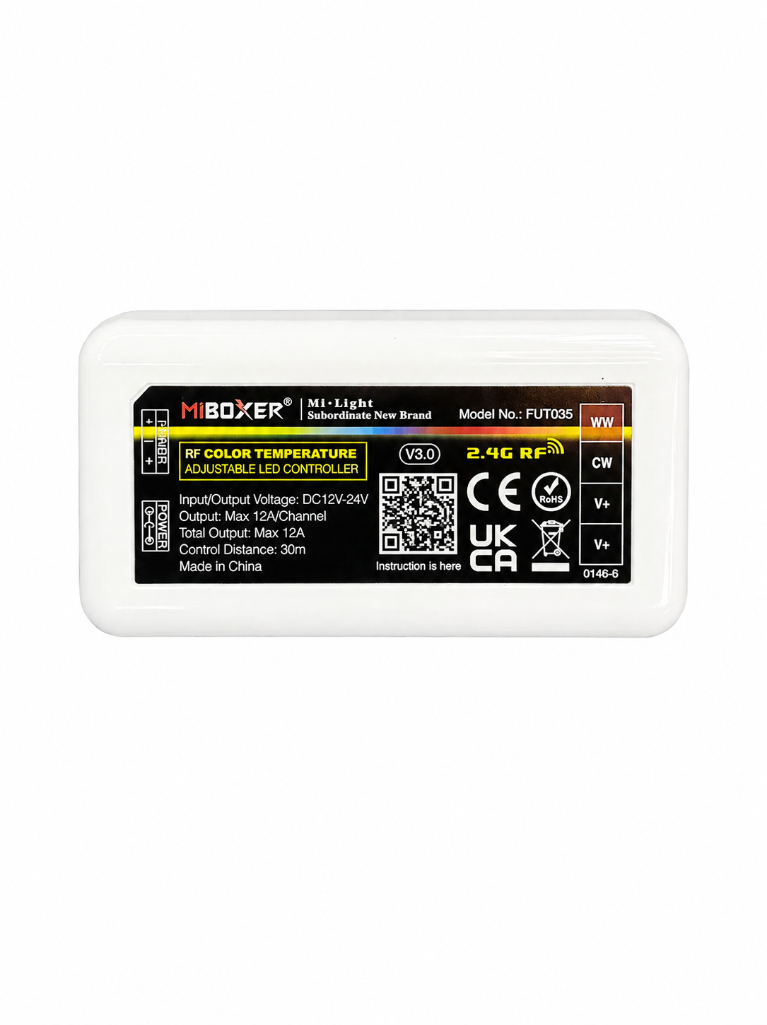 Mi-Light  CCT Controller 2.4GHz FUT035 – Vielseitige Steuerung für einfarbige LED Streifen