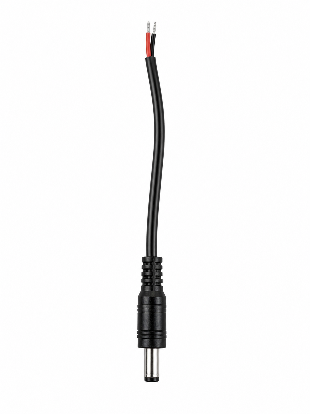 DC-Hohlstecker mit Anschlusskabel – 2-adrig – Rot / Schwarz