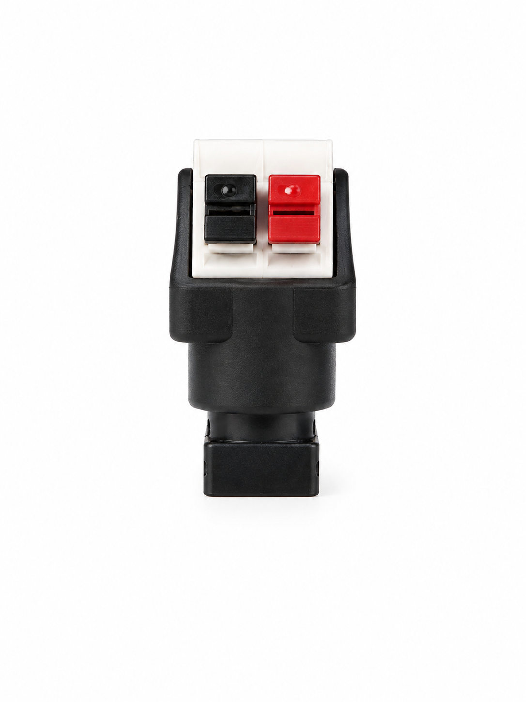 DC-Hohlstecker Buchse auf 2-polige Federklemme – Anschlussadapter Rot / Schwarz