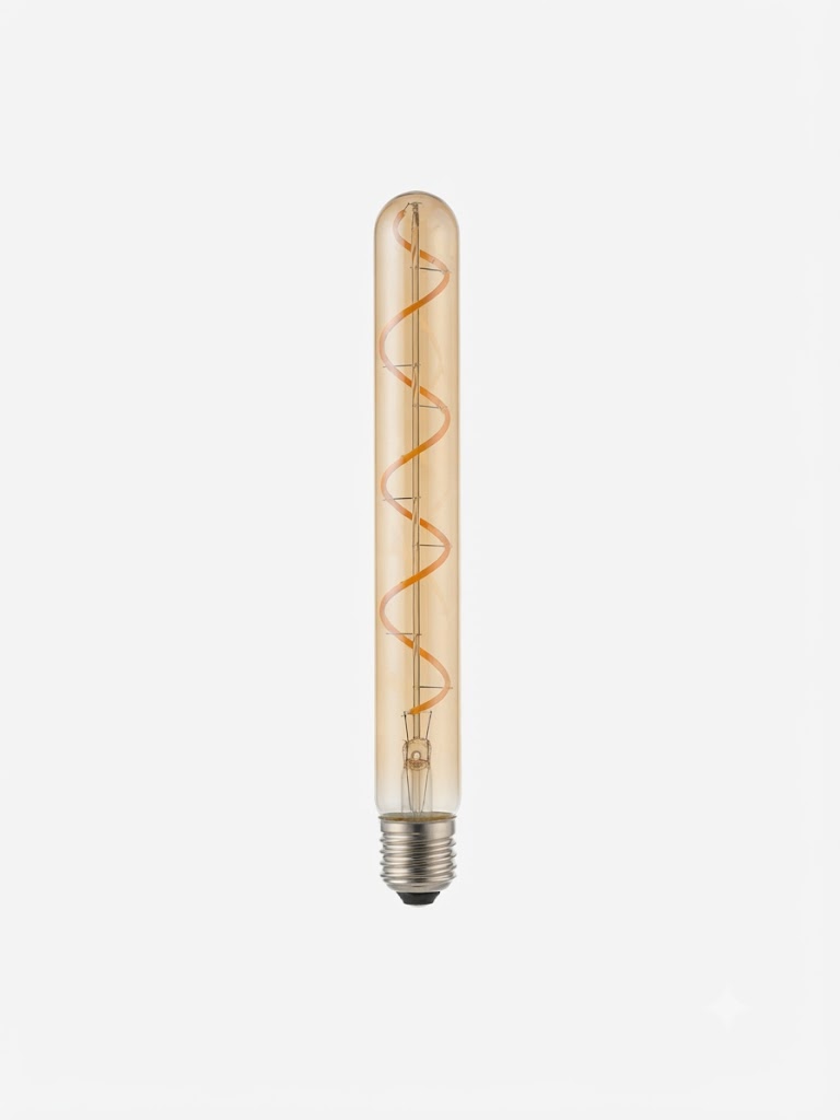 LED-Filament-Röhrenlampe – 23 cm Länge – 2200K Extra Warmweiß – Dimmbar – Vintage-Design (A60)