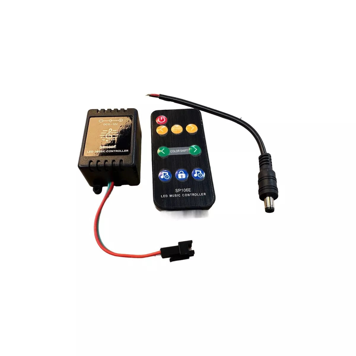 LED Musikcontroller SP106E – 9-Tasten-Musiksteuerung für WS2811 und WS2812 LED Streifen (DC 5-12V)